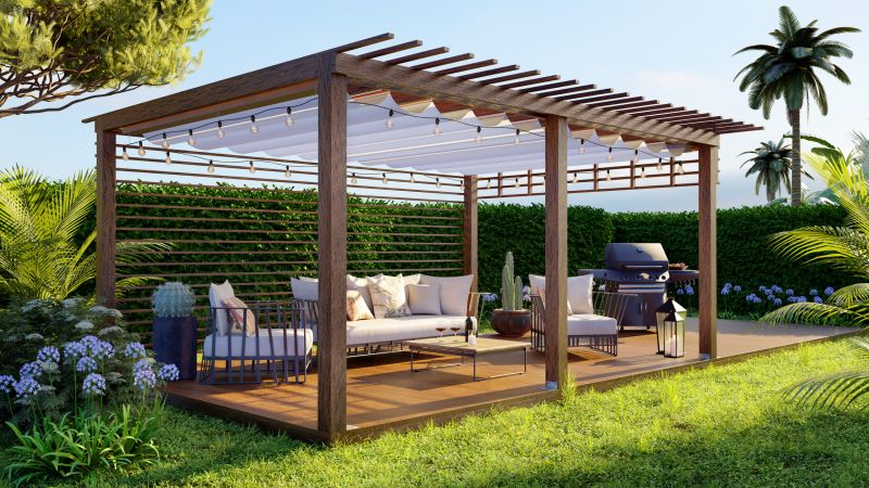 pergola staining and painting